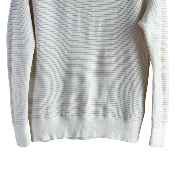 Club Monaco Links Funnel Neck Wool Sweater in Cream,‎ Size Small - Picture 6 of 10